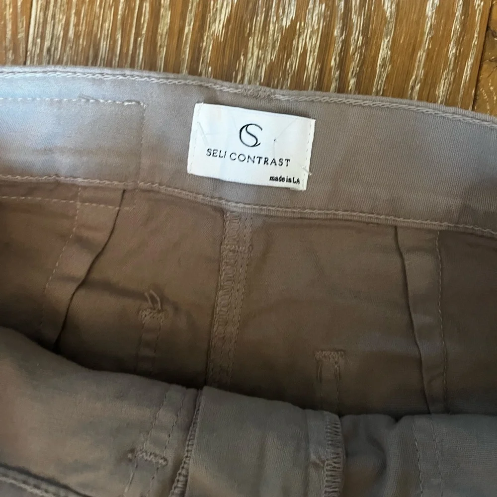 Self Contrast Anthropologie Georgia Utility Beige Wide Leg Pants - Picture 4 of 14